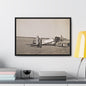 Army Pursuit Plane Ames Airport 1939 Gallery Canvas Wraps, Horizontal Frame 24″ x 16″ Black 1.25"