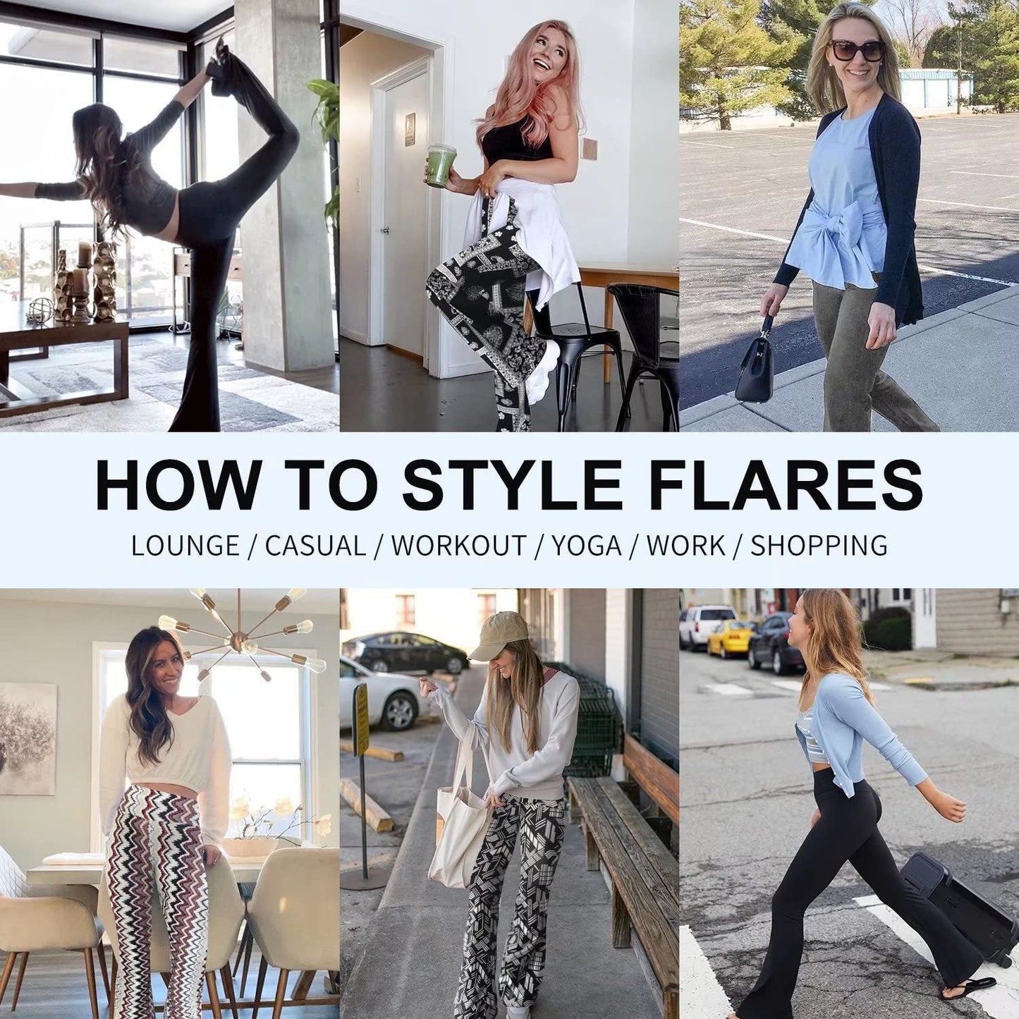 Chic Flare Yoga Pants: Curve-Hugging Comfort! - - yoga pants