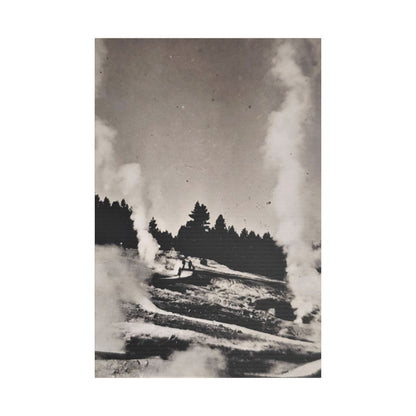 Norris Geyser Yellowstone Satin Canvas Stretched 24″ x 36″ (Vertical) 1.5"