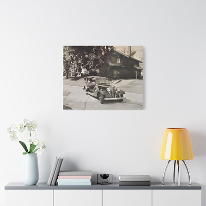 Classic Car Satin Canvas Stretched