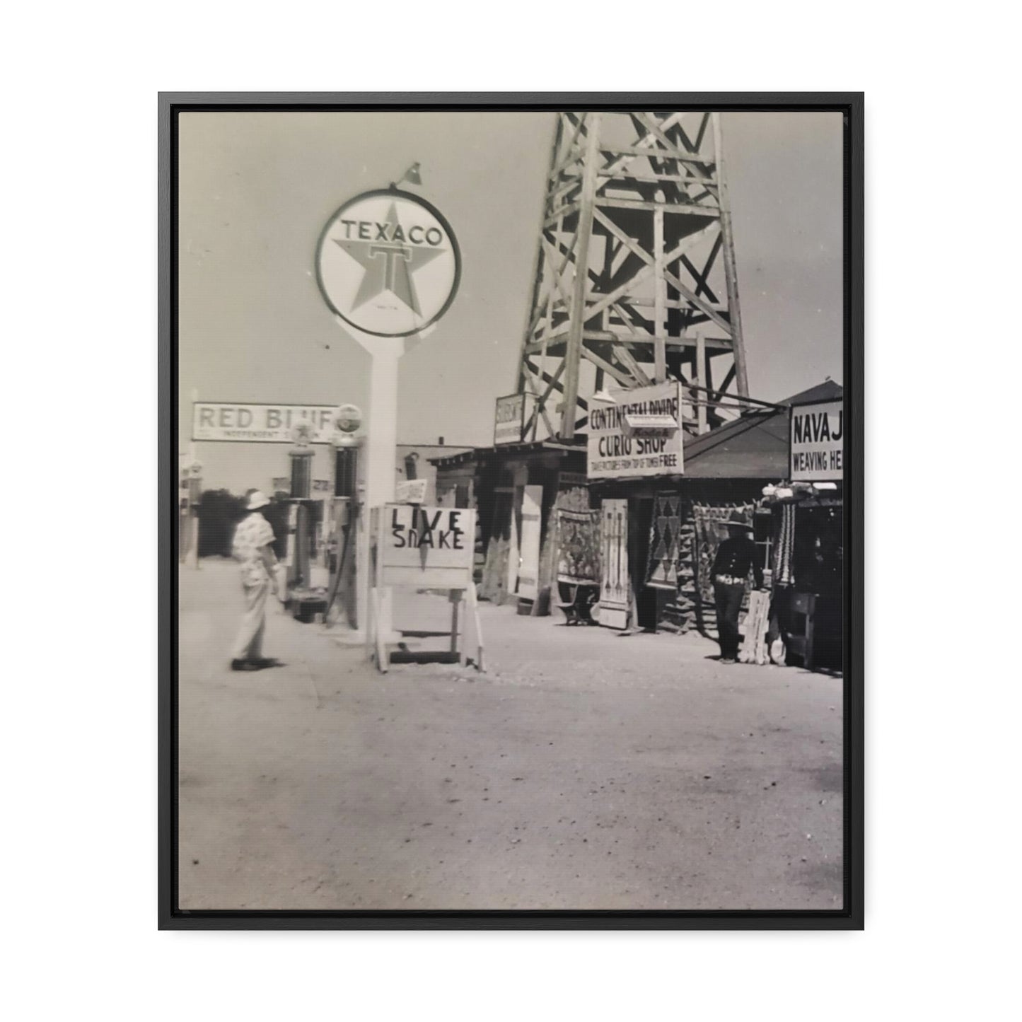 Texaco Station Continental Divide Gallery Canvas Wraps, Vertical Frame