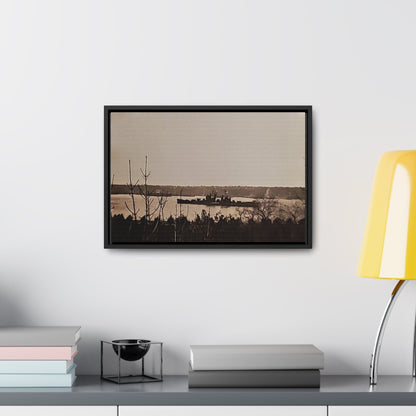 Navy Day New York October 27th 1945 Gallery Canvas Wraps Horizontal Frame 18″ x 12″ Black 1.25"