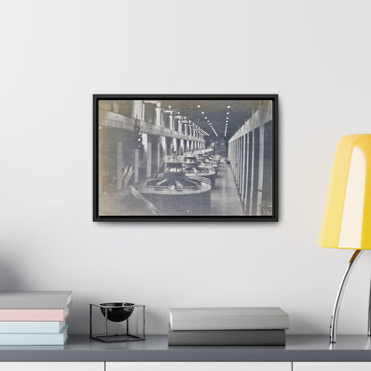 Boulder Dam Powerhouse Gallery Canvas Wraps Horizontal Frame 18″ x 12″ Black 1.25"