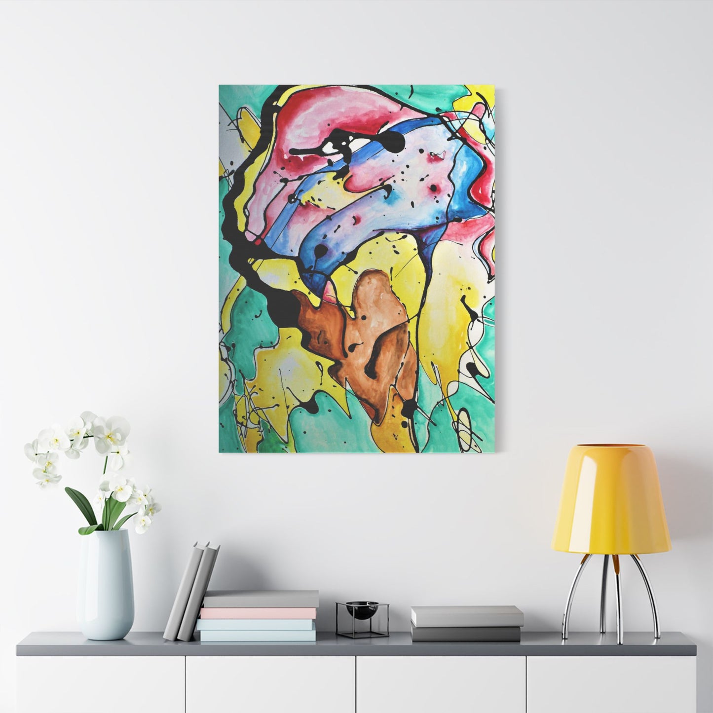 3rd Eye Sundae Satin Canvas Stretched - Kia Day Design
