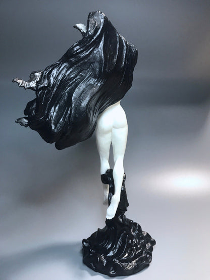 Nyx, the Goddess of the Night Statue, B&W Finish | Mythological Deities Figurine | Myths and Legends Character| Mythic Art for Gothic Decor - -