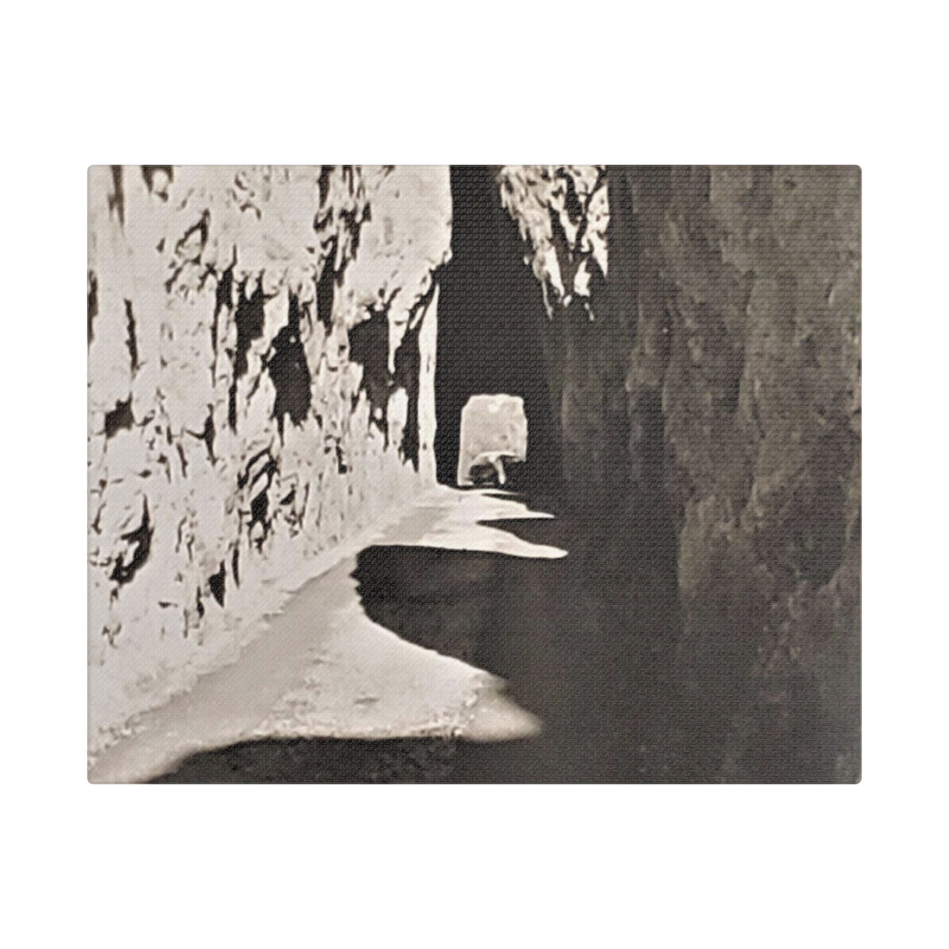 Tunnel at The Needles Satin Canvas Stretched