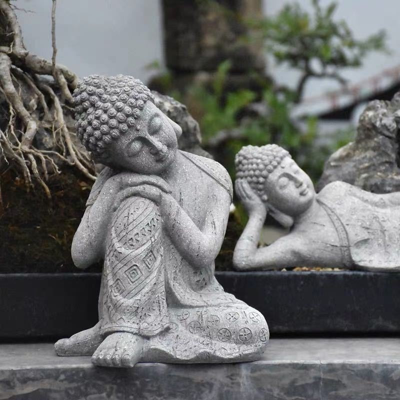 Resin Zen Buddha Garden Statue – Indoor & Outdoor Asian Home Decor - - Garden Statues