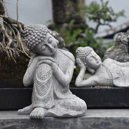 Resin Zen Buddha Garden Statue – Indoor & Outdoor Asian Home Decor - - Garden Statues