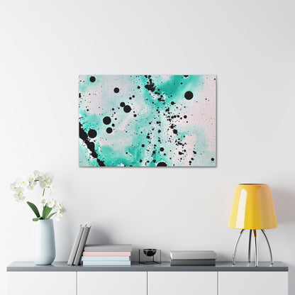 Teal Burst Canvas Gallery Wraps