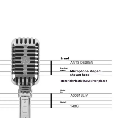 Microphone Shape Shower Head - - shower head