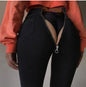 Slim Womens Back Zipper Jeans - Black L - Women's Fashion - Women's Clothing - Bottoms - Jeans