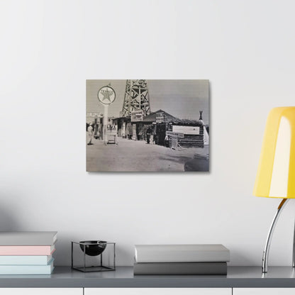 Texaco Station Continental Divide Stretched Canvas 1.5" 16″ x 12″