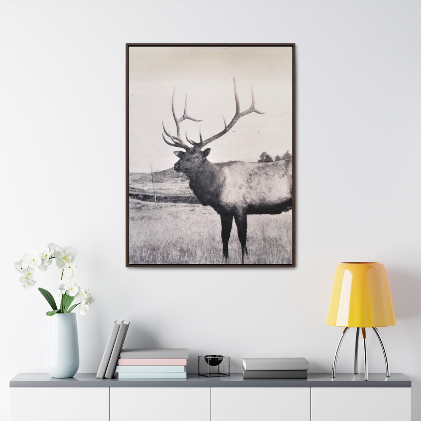 Yellowstone Bull Elk Gallery Canvas Wraps, Vertical Frame