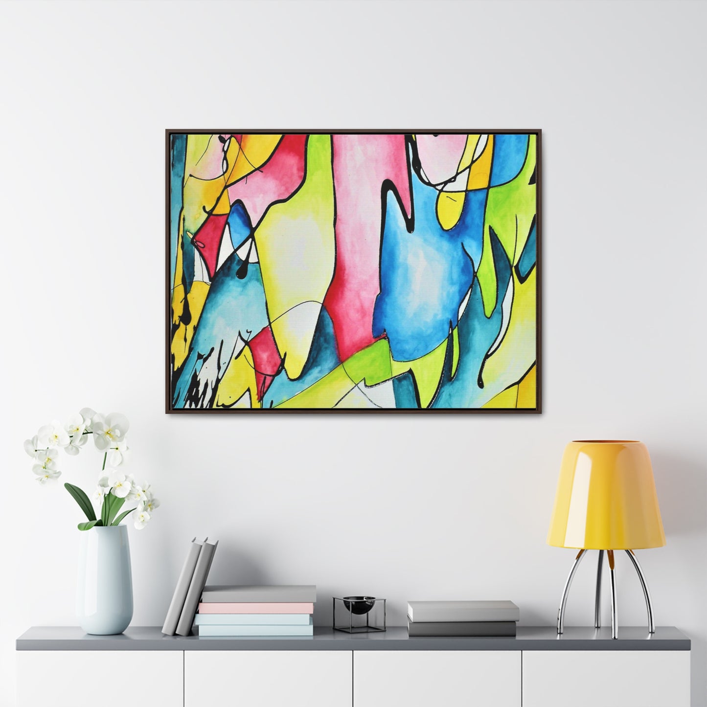 Blue Flame Gallery Canvas Wraps, Horizontal Frame