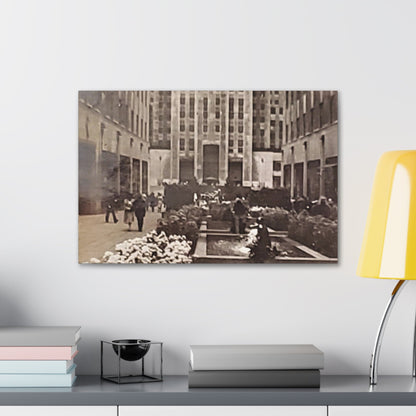 Rockefeller Plaza Canvas Gallery Wraps 24″ x 16″ 1.25"