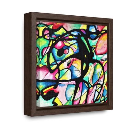 Peacock Gallery Canvas Wraps, Square Frame