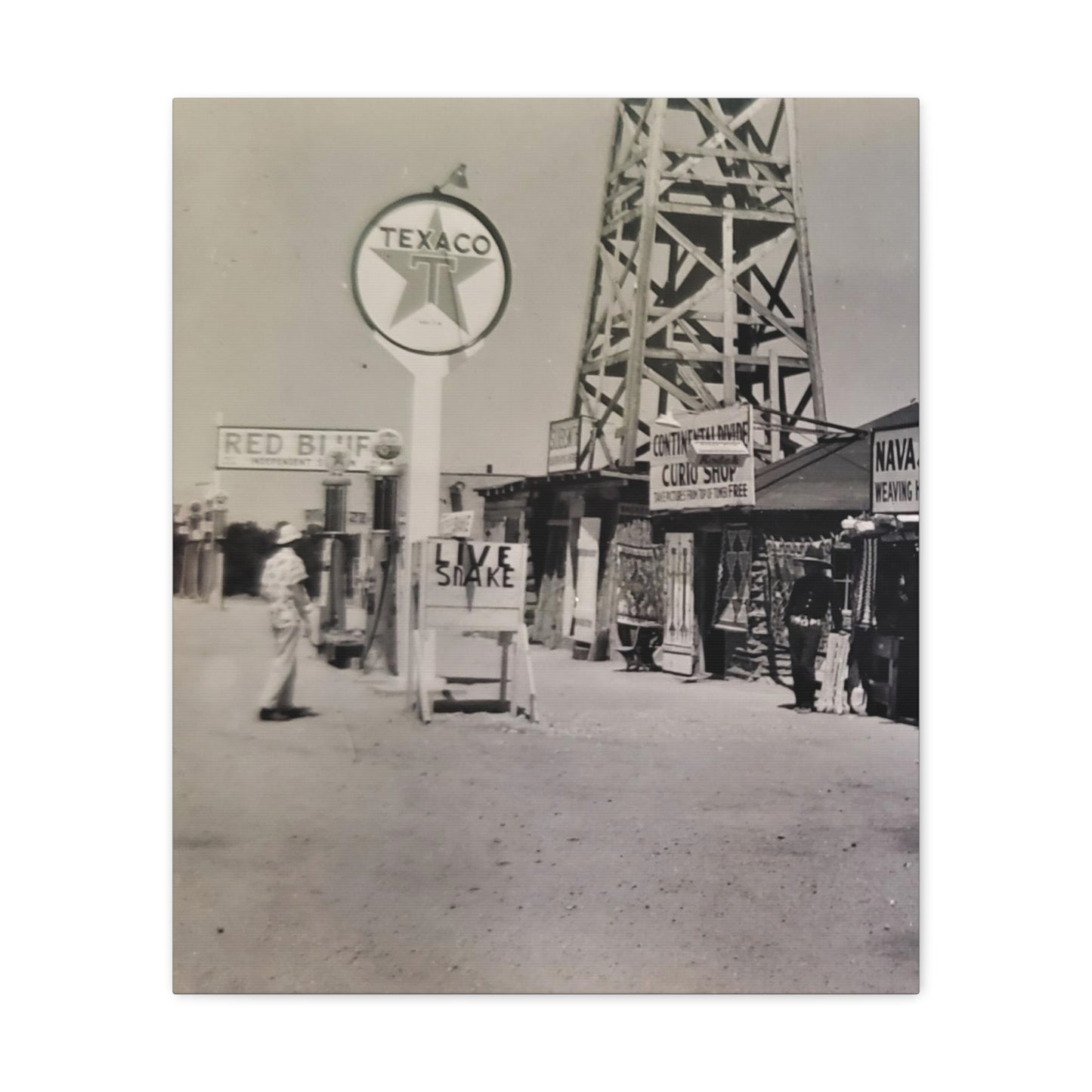 Texaco Station Continental Divide Canvas Gallery Wraps