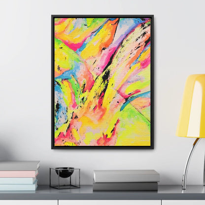 Neon Fire Gallery Canvas Wraps, Vertical Frame