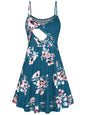 Euro-American Chic Maternity Halter Dress - Blue Green M - dress