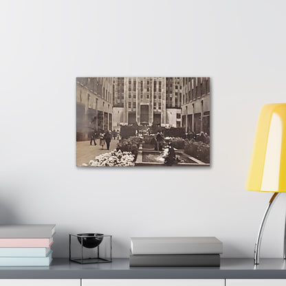 Rockefeller Plaza Canvas Gallery Wraps 18″ x 12″ 1.25"