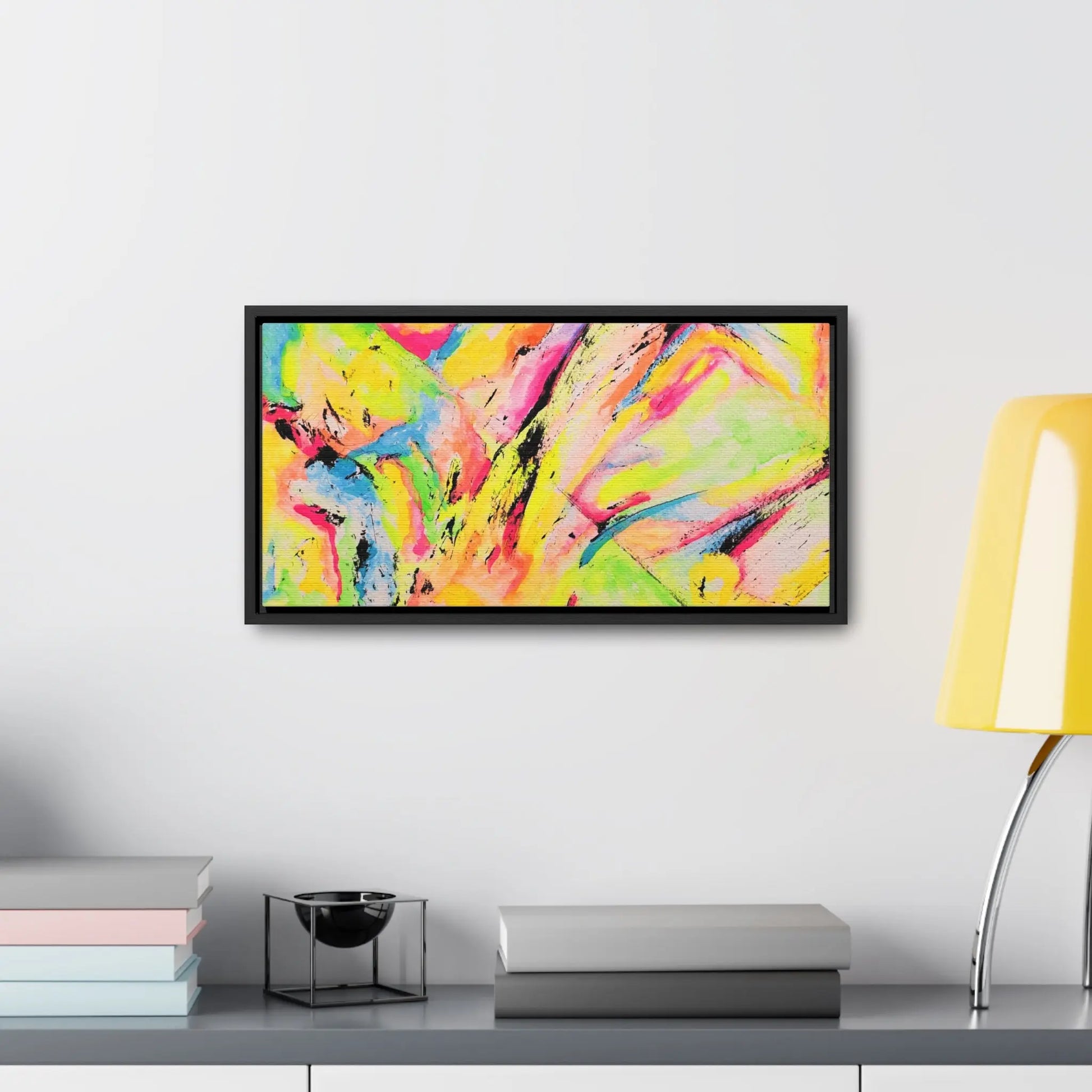 Neon Fire Gallery Canvas Wraps, Horizontal Frame