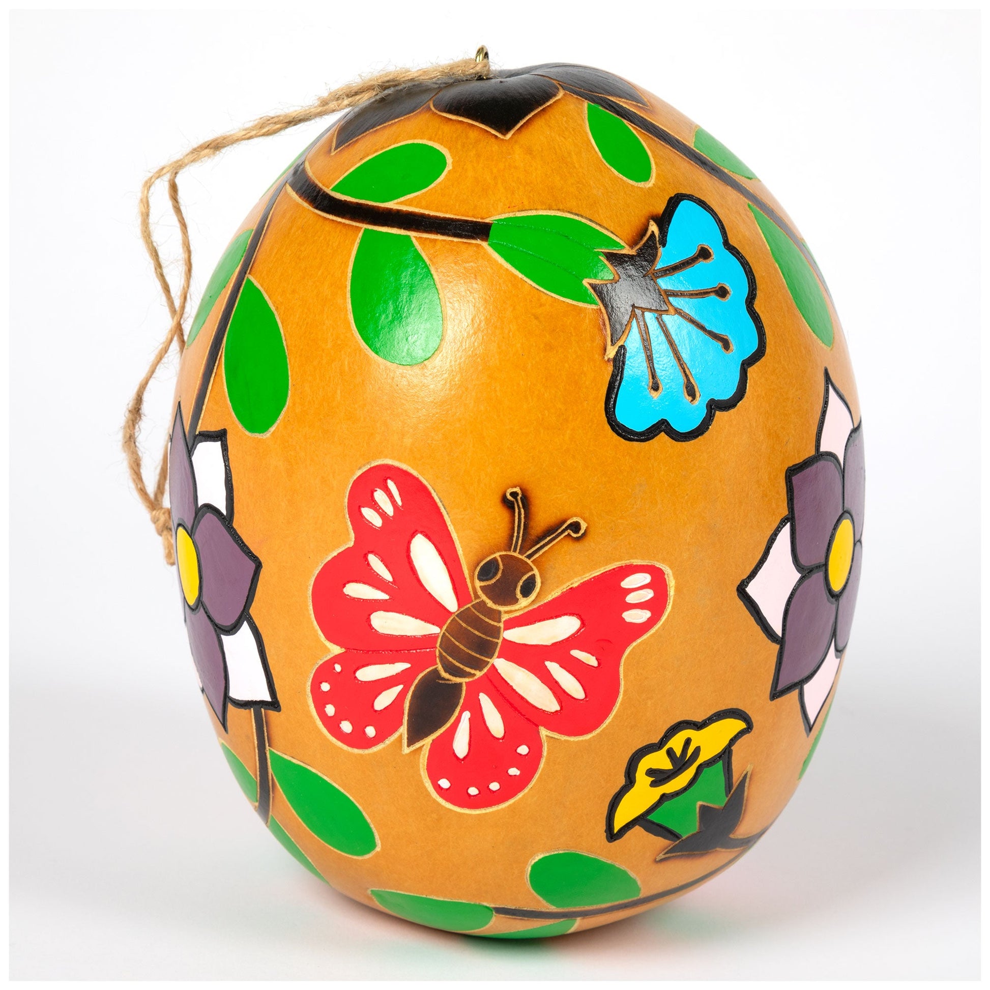 Hand Painted Gourd Birdhouse - - Birdhouses