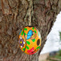 Hand Painted Gourd Birdhouse - Butterfly - Green - Birdhouses