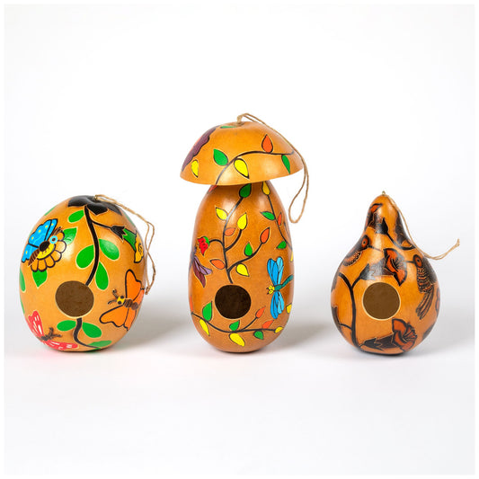 Hand Painted Gourd Birdhouse - - Birdhouses