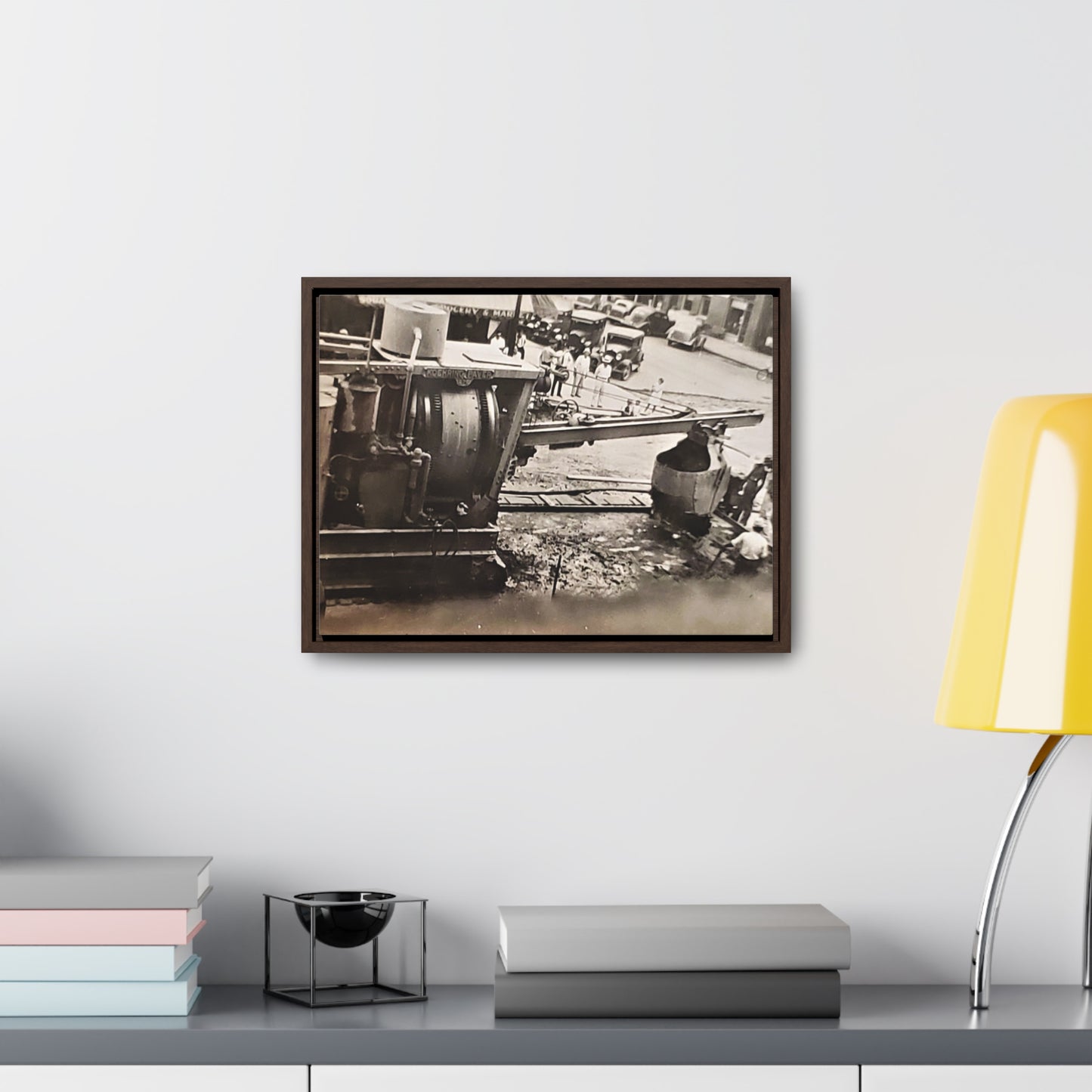 Concrete Worker Gallery Canvas Wraps, Horizontal Frame