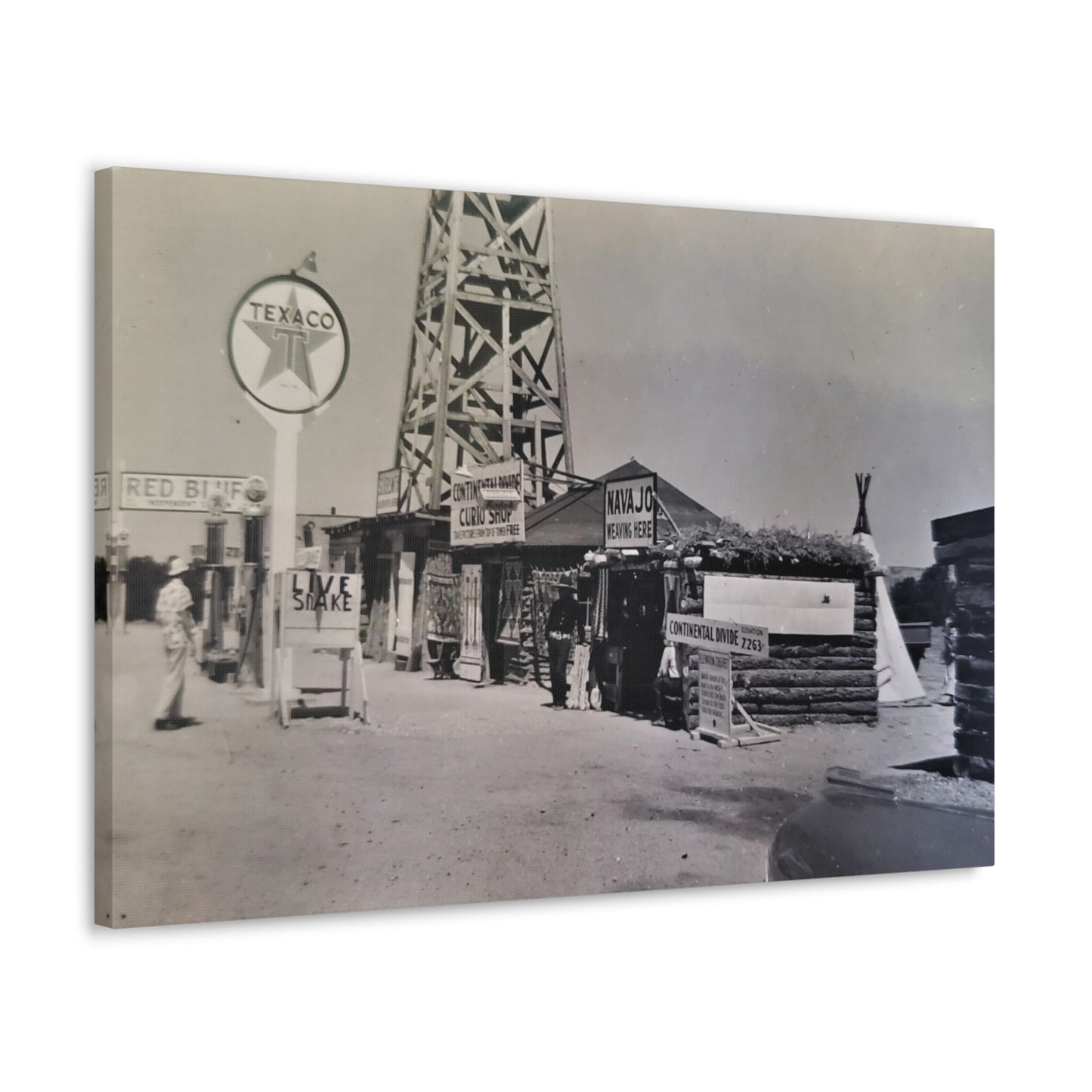 Texaco Station Continental Divide Canvas Gallery Wraps