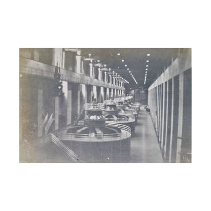 Boulder Dam Powerhouse Satin Canvas Stretched