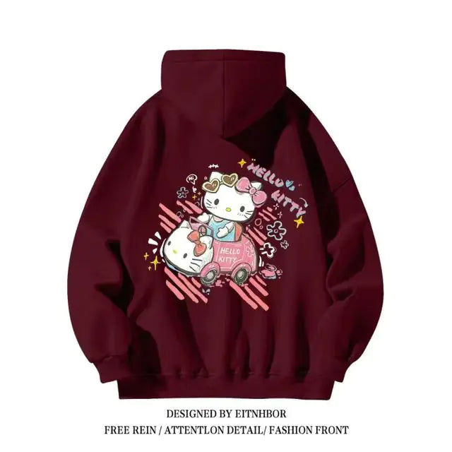Hello Kitty Sanrio Hoodies for Boys and Girls, Y2K Style