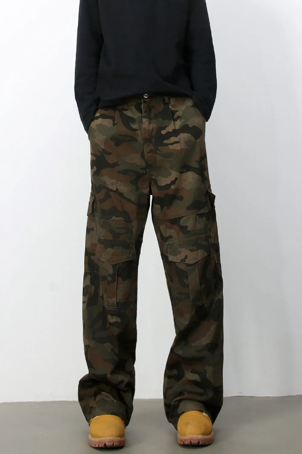 Men's Camouflage Loose Fit Jeans - -