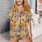 Baha Ranch Vintage Rodeo Poster Satin Pajama Set - - Pajama Sets