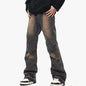 American Street Fashion Washed Denim Jeans