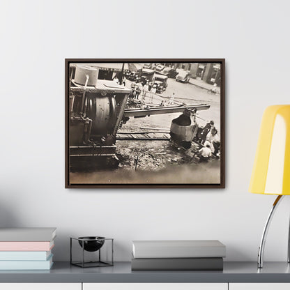 Concrete Worker Gallery Canvas Wraps Horizontal Frame 20″ x 16″ Walnut Premium Gallery Wraps (1.25″)