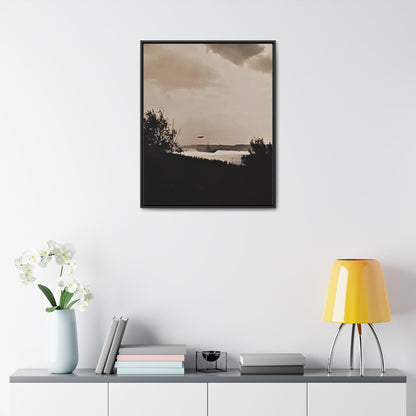 Navy Day New York October 27th 1945 Plane Gallery Canvas Wraps Vertical Frame 24″ x 30″ 1.25" Black
