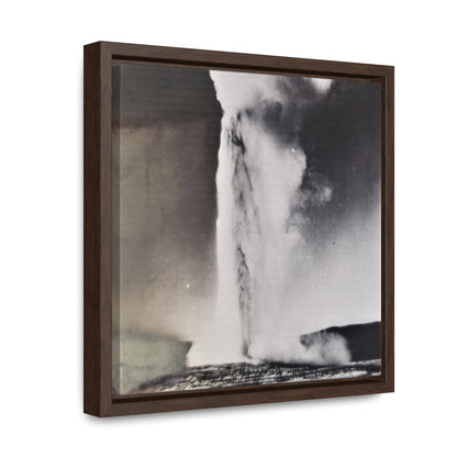 Old Faithful Geyser Yellowstone Gallery Canvas Wraps, Square Frame