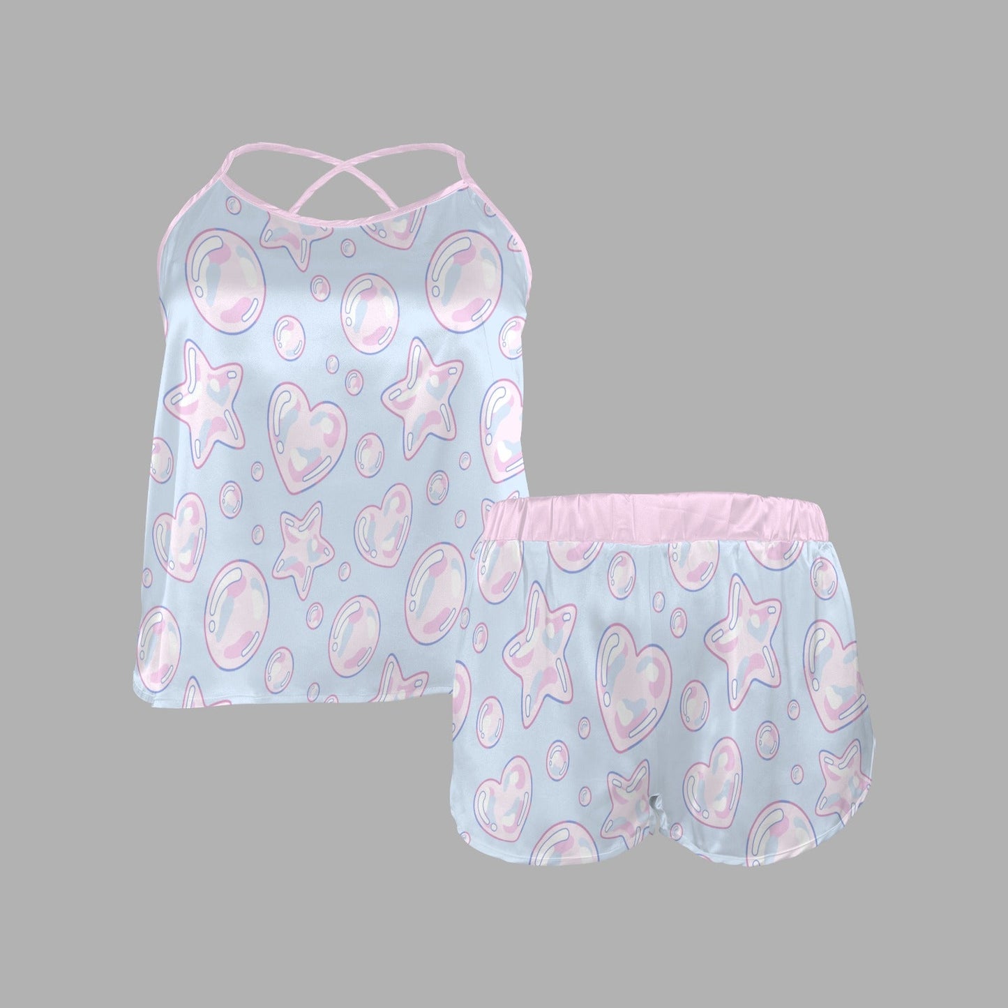 Kawaii Bubbles Soft Back Pajamas - - Clothing