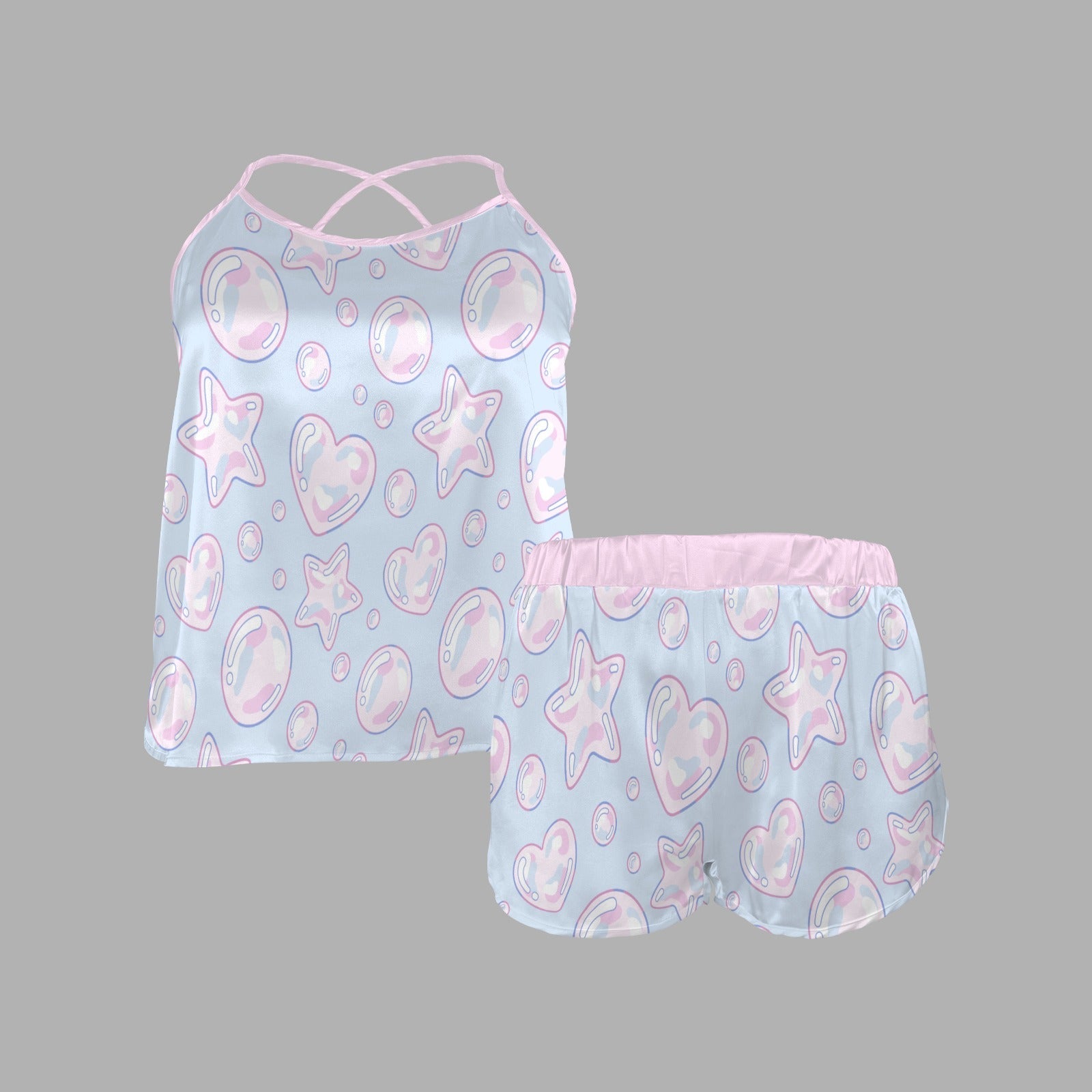 Kawaii Bubbles Soft Back Pajamas - - Clothing