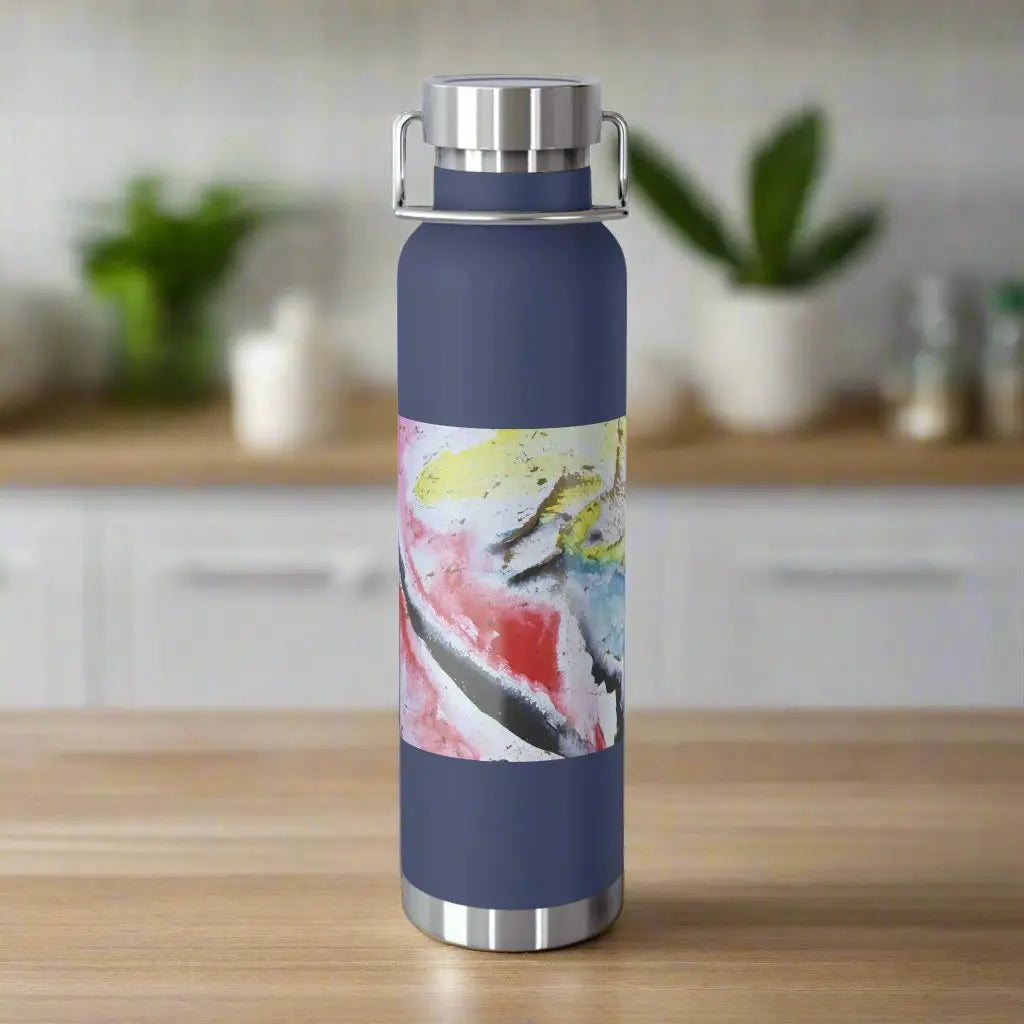 Apocalyptic Bird 22oz Vacuum Insulated Bottle Navy 22oz