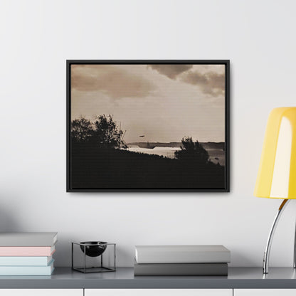 Navy Day New York October 27th 1945 Plane Gallery Canvas Wraps Horizontal Frame 20″ x 16″ Black 1.25"