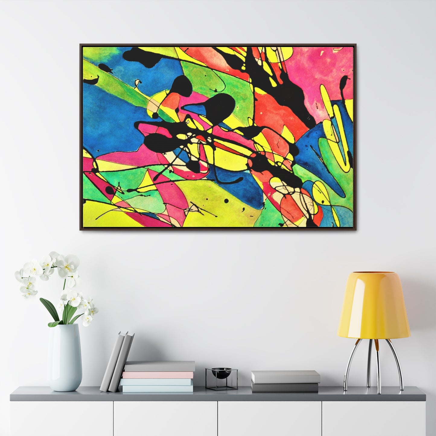 Exploding Earth Gallery Canvas Wraps, Horizontal Frame