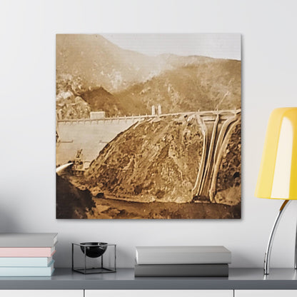 Back View Morris Dam Spillway Canvas Gallery Wraps 24″ x 24″ 1.25"