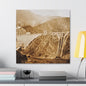 Back View Morris Dam Spillway Canvas Gallery Wraps 24″ x 24″ 1.25"