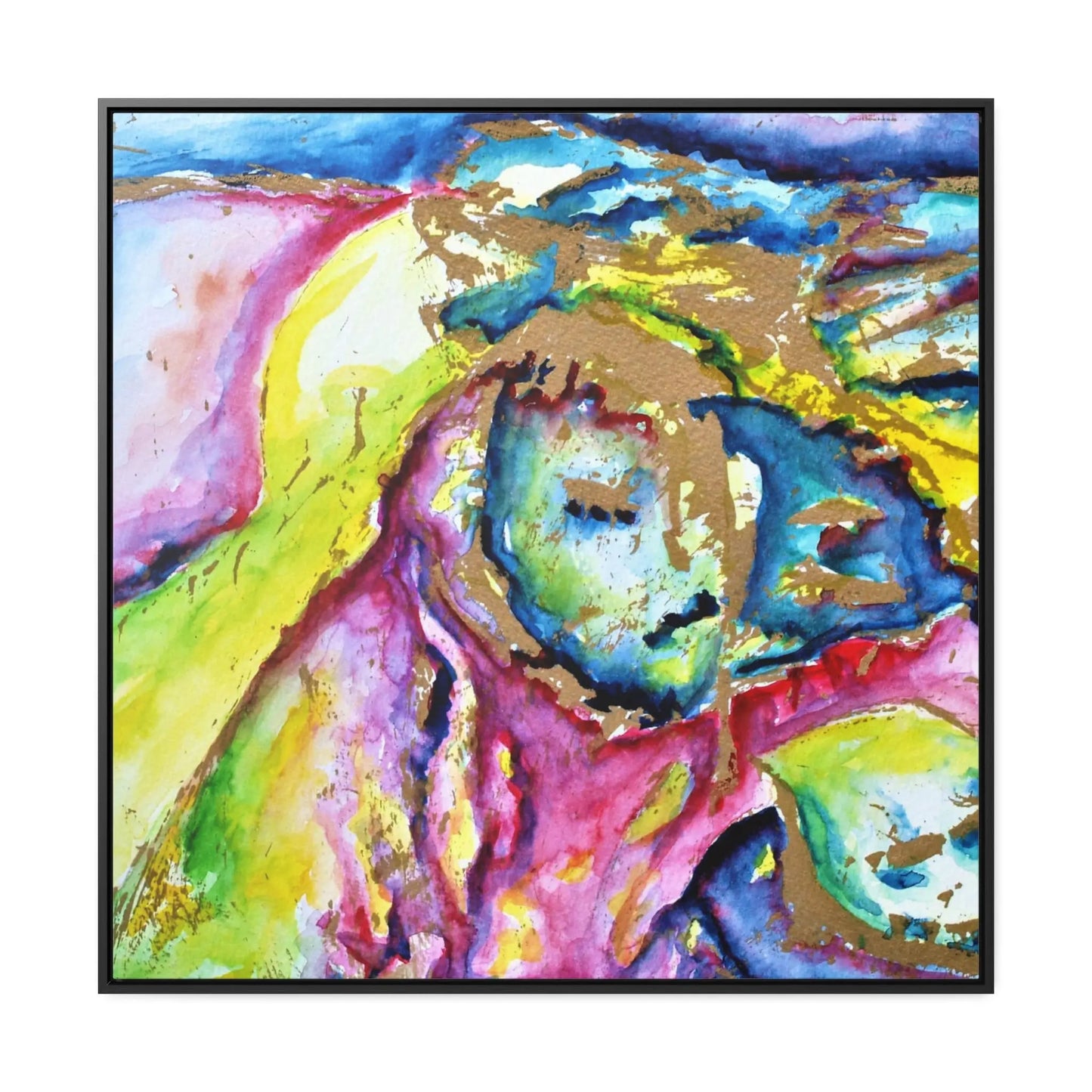 Mothers Face Gallery Canvas Wraps, Square Frame 36″ x 36″ Premium Gallery Wraps (1.25″)