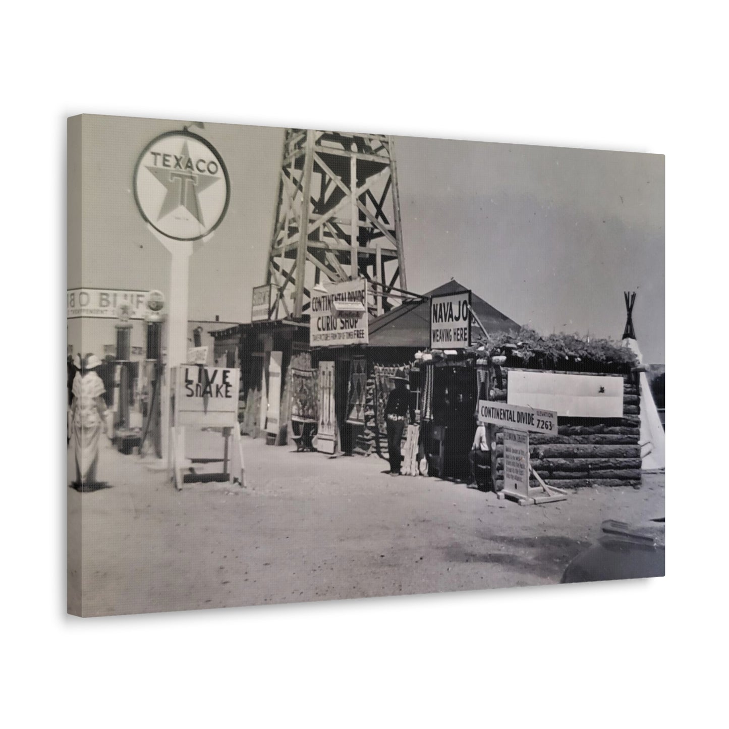 Texaco Station Continental Divide Canvas Gallery Wraps