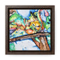 Owl In Flight Gallery Canvas Wraps, Square Frame Printify