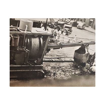 Concrete Worker Satin Canvas Stretched 10″ x 8″ (Horizontal) 1.5"