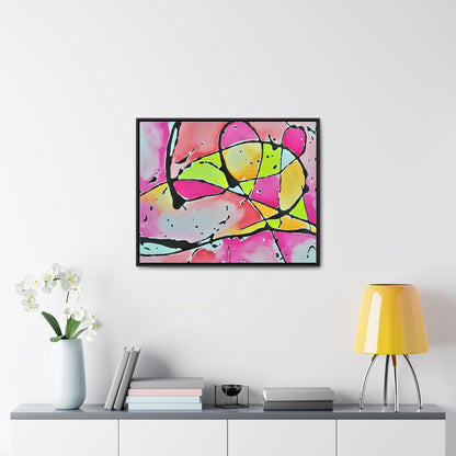 Pink Mouse Gallery Canvas Wraps Horizontal Frame 30″ x 24″ Black 1.25"